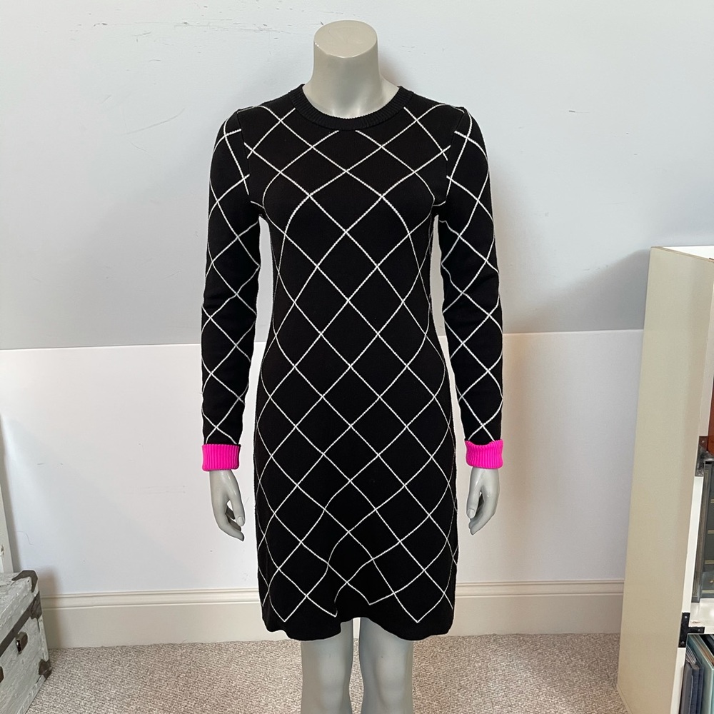 Reversible body con sweater dress